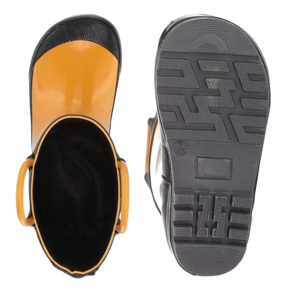 KAMIK Toddler Fireman Slip-On NWTs Yellow Little Kids Rain Boots - Picture 3 of 6